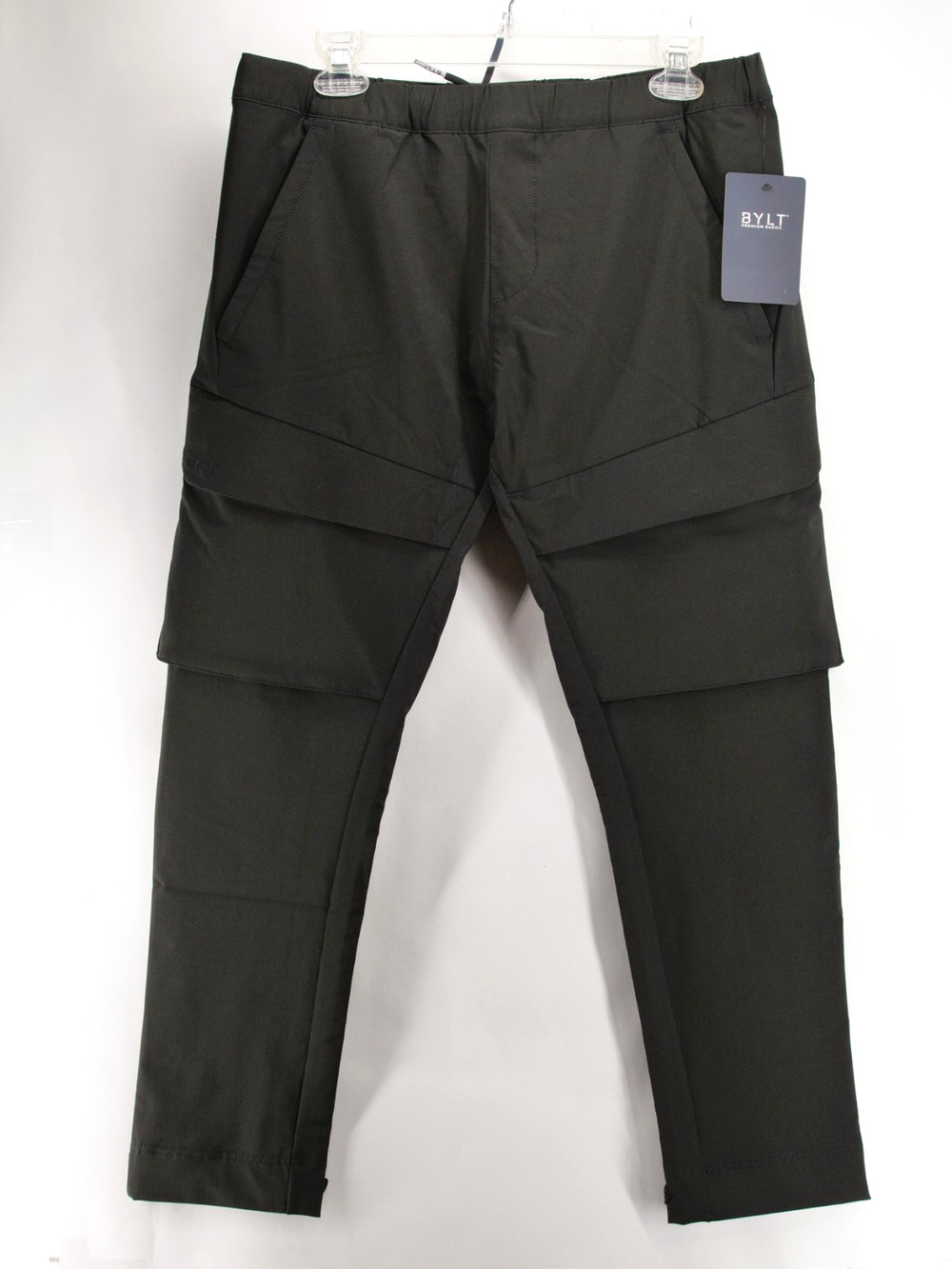 NWT BYLT Premium Basics Skyline Pant Mens Medium Black Tech Stretch Cargo